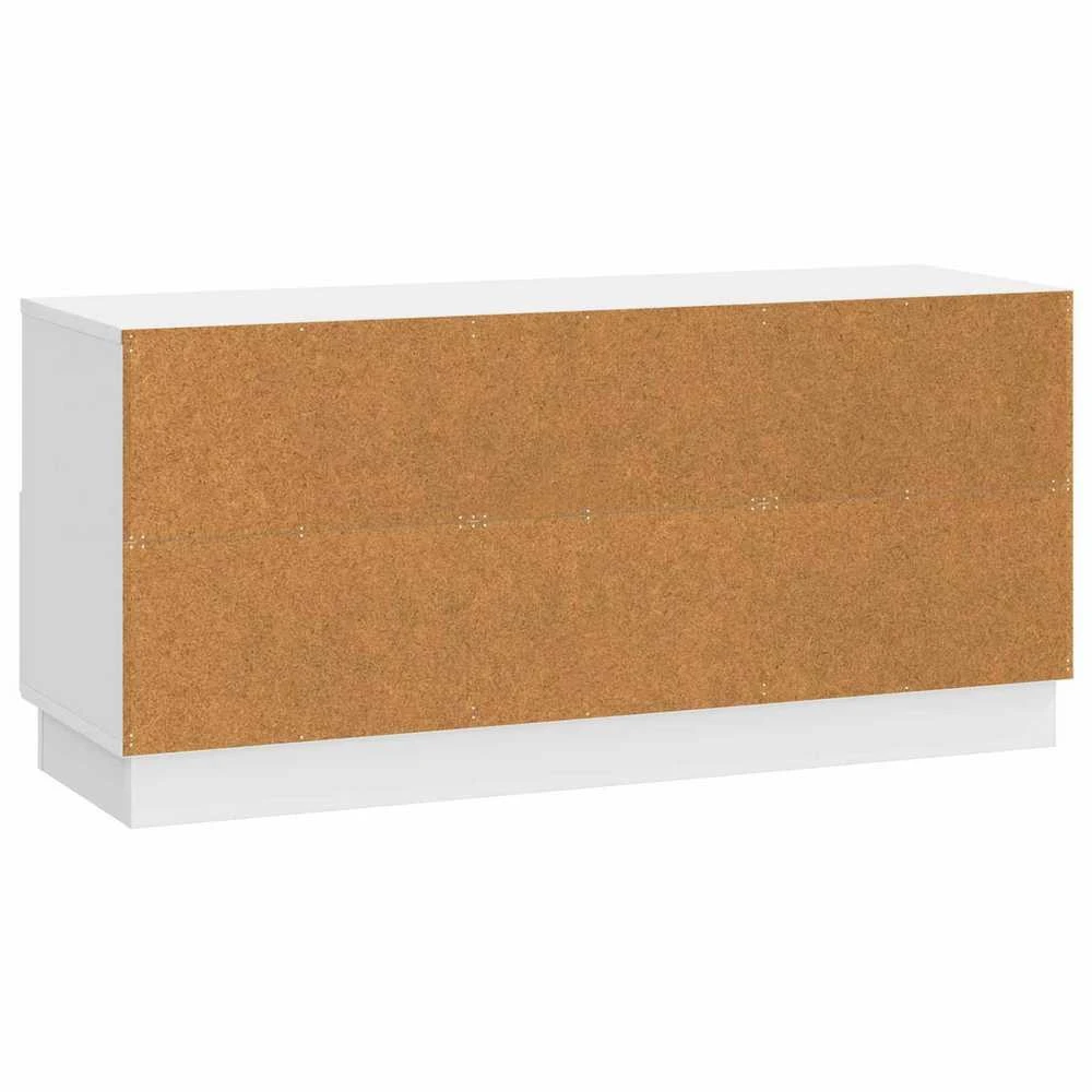TV staliukas Televizoriaus spintelė Itin blizgi balta 102 x 34,5 x 47 cm