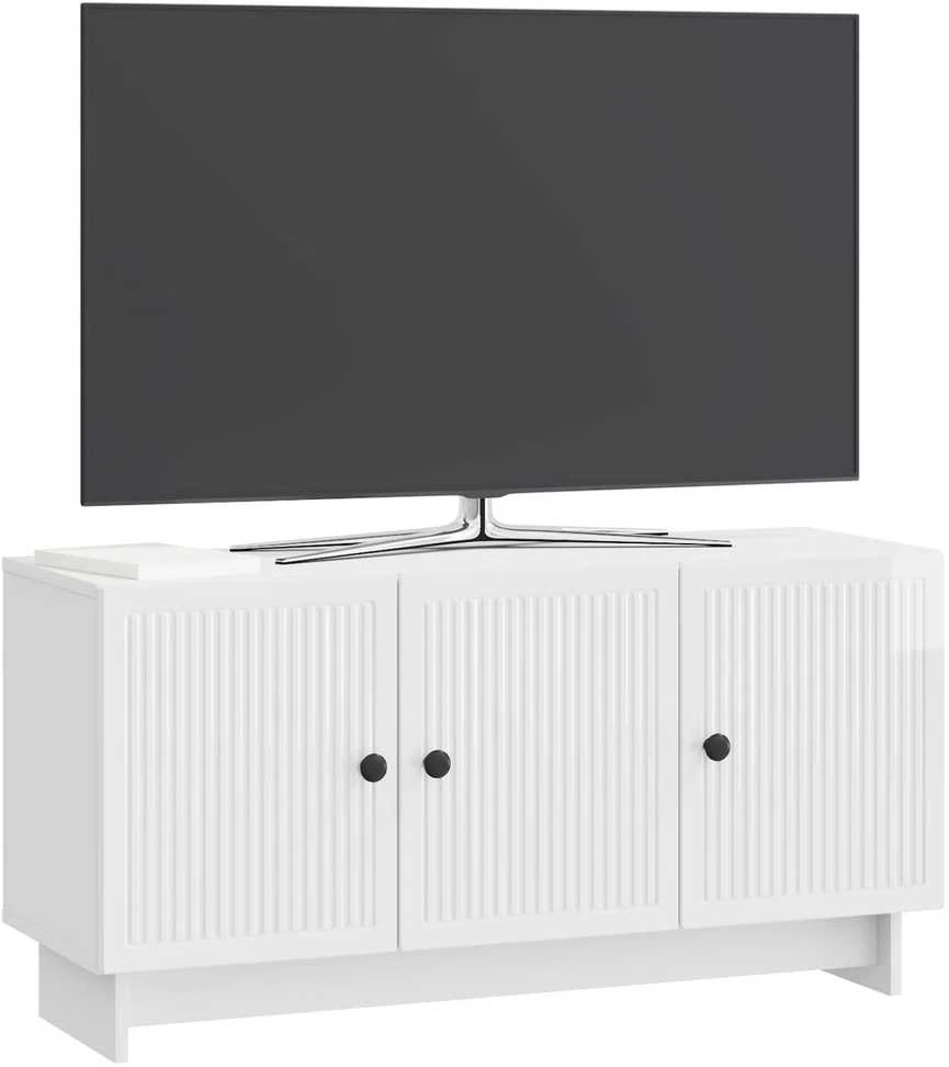 TV staliukas Televizoriaus spintelė 99 x 34,5 x 50 cm Itin blizgi balta
