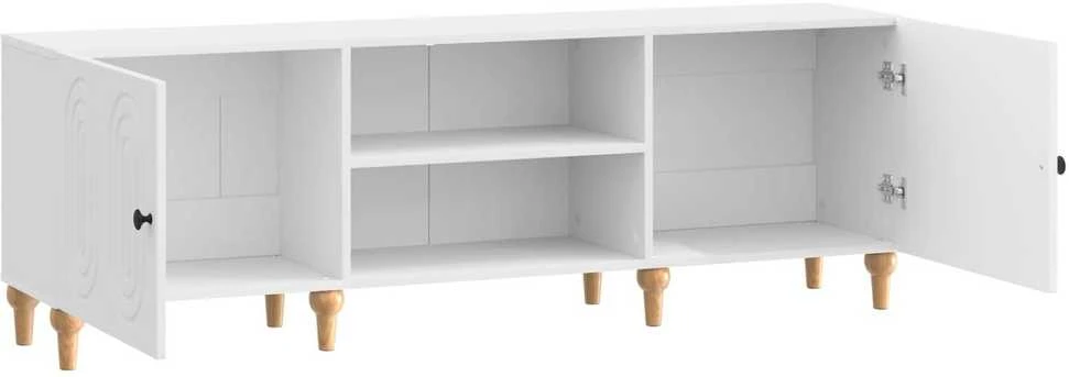 TV staliukas Televizoriaus spintelė 150 x 31 x 50 cm Itin blizgi balta