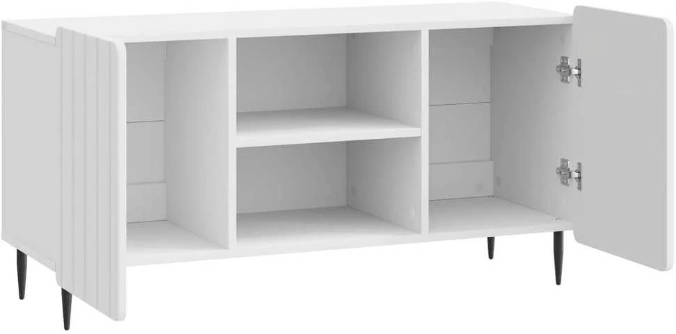TV staliukas Televizoriaus spintelė 102 x 34,5 x 52 cm Itin blizgi balta