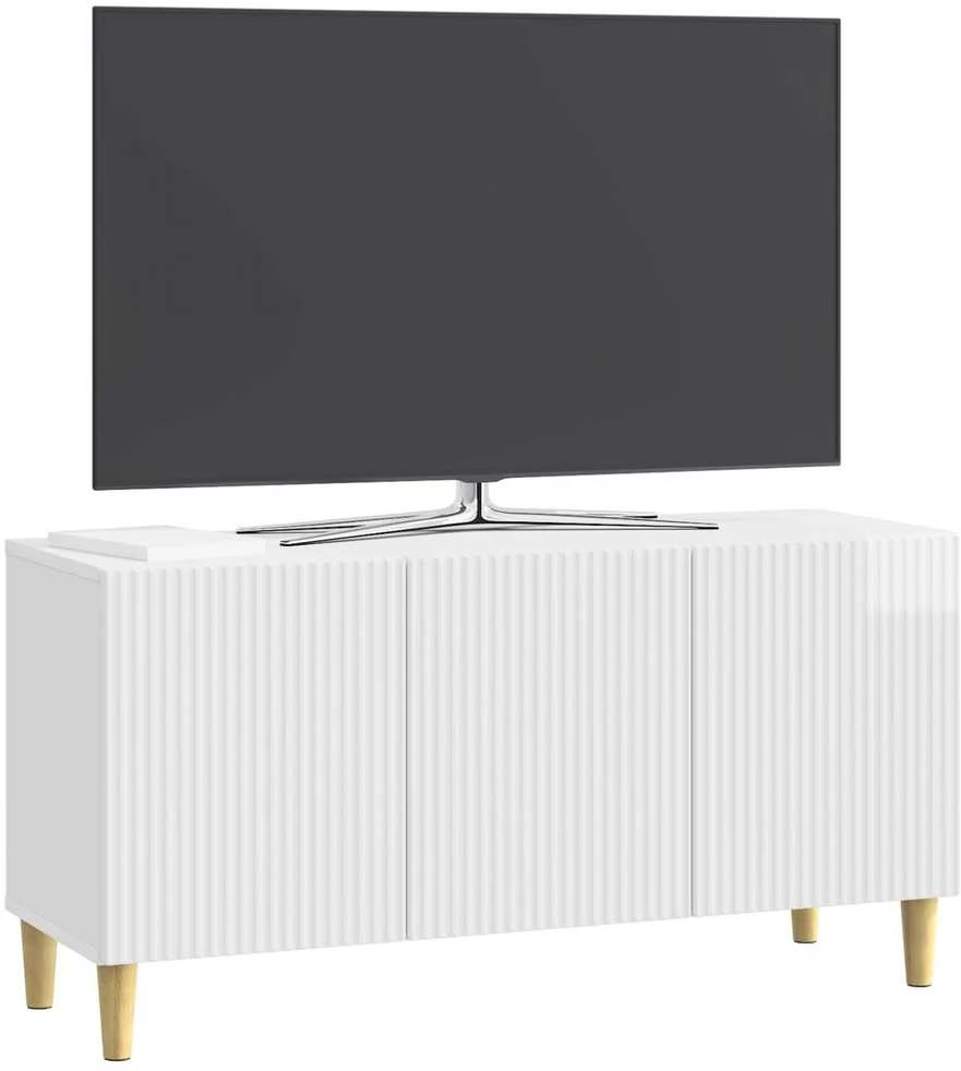TV staliukas Televizoriaus spintelė 99 x 34,5 x 50 cm Itin blizgi balta