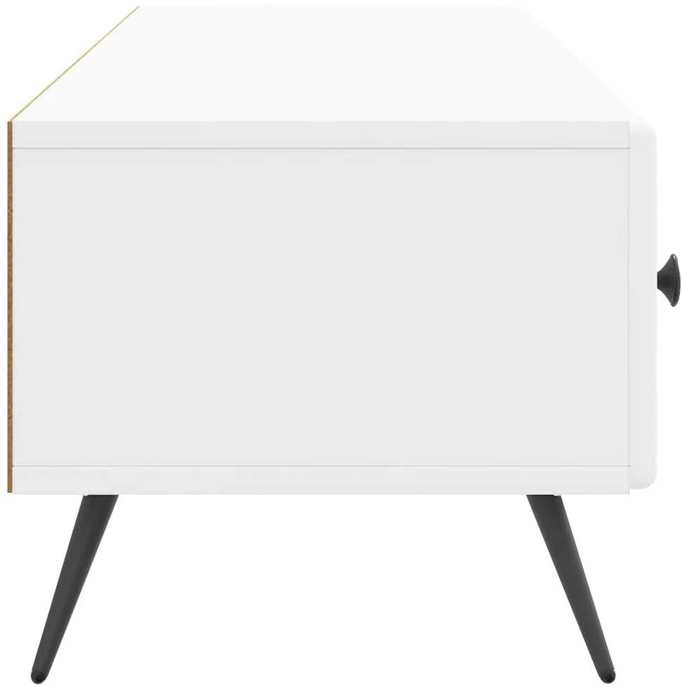 TV staliukas Televizoriaus spintelė Itin blizgi balta 147 x 34,5 x 30 cm
