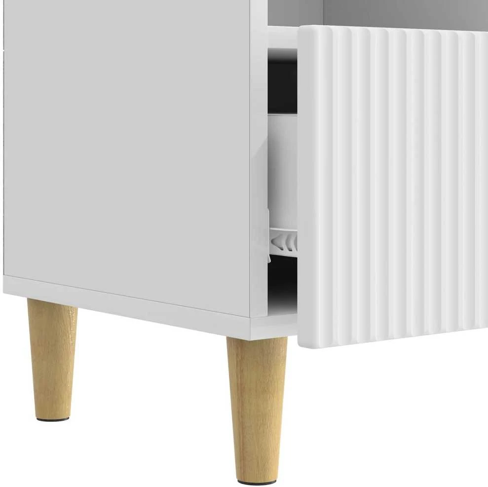 TV staliukas Televizoriaus spintelė 102 x 34,5 x 50 cm Itin blizgi balta