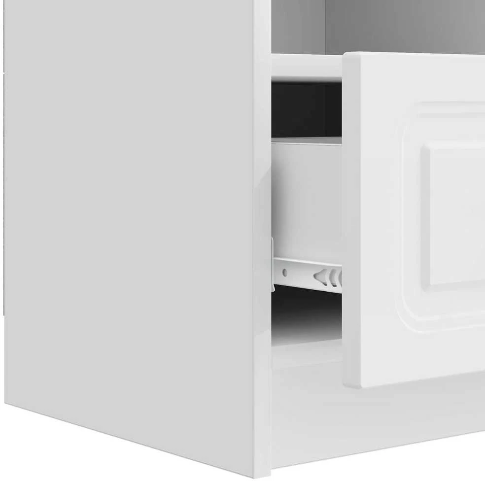 TV staliukas Televizoriaus spintelė Itin blizgi balta 102 x 34,5 x 47 cm