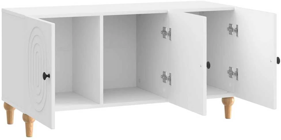TV staliukas Televizoriaus spintelė 99 x 34,5 x 50 cm Itin blizgi balta
