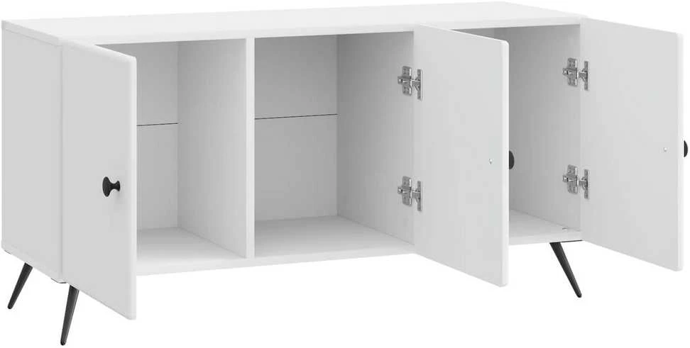 TV staliukas Televizoriaus spintelė Itin blizgi balta 99 x 34,5 x 50 cm