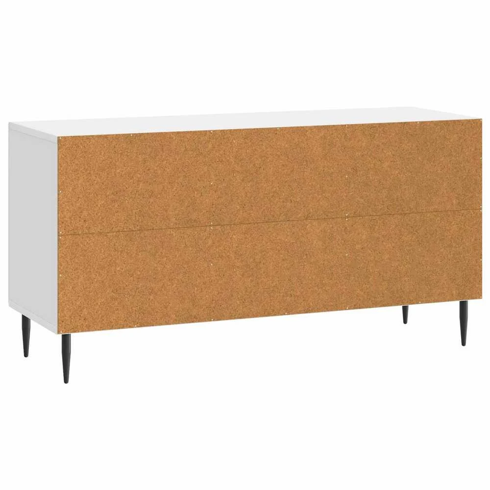 TV staliukas Televizoriaus spintelė Itin blizgi balta 99 x 34,5 x 50 cm