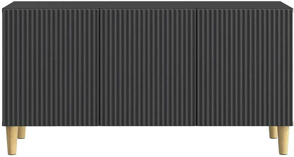 TV staliukas Televizoriaus spintelė 99 x 34,5 x 50 cm Juoda Apdirbta mediena