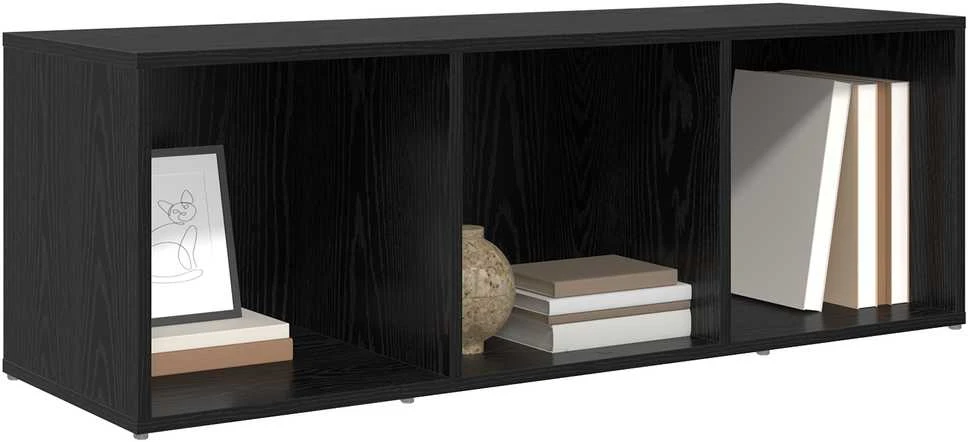 TV staliukas TV spintelių komplektas 72 x 35 x 37 cm Juoda Apdirbta mediena