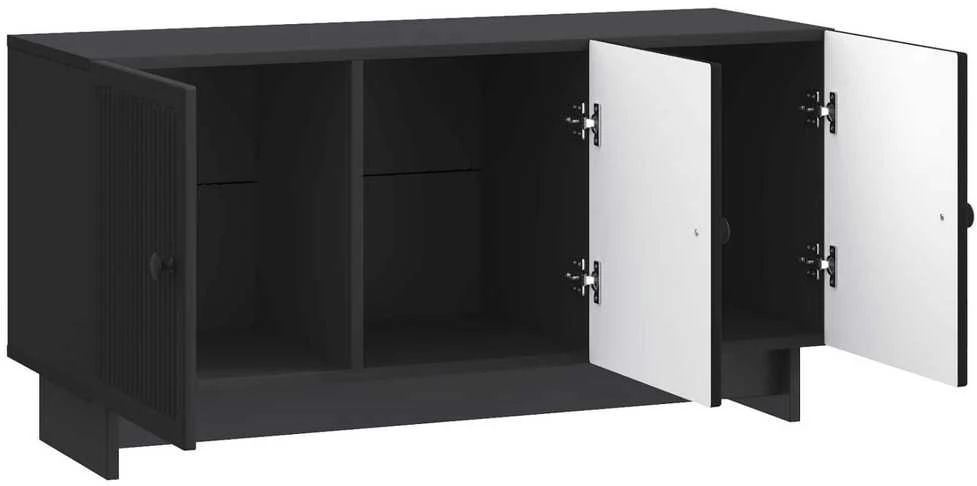TV staliukas Televizoriaus spintelė 99 x 34,5 x 50 cm Juoda Apdirbta mediena