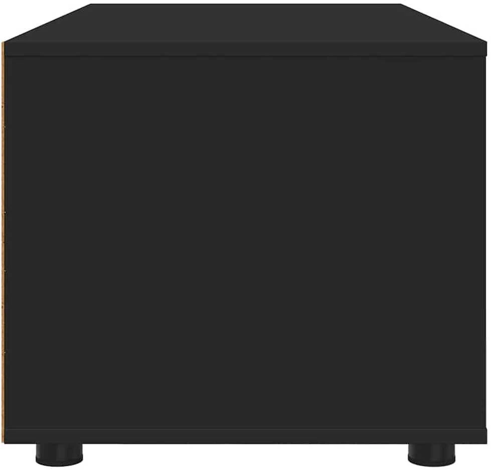 TV staliukas Televizoriaus spintelė 100 x 48 x 43 cm Juoda Apdirbta mediena