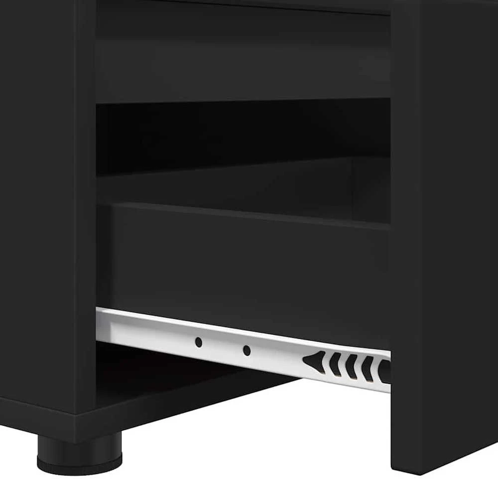 TV staliukas Televizoriaus spintelė 100 x 48 x 43 cm Juoda Apdirbta mediena
