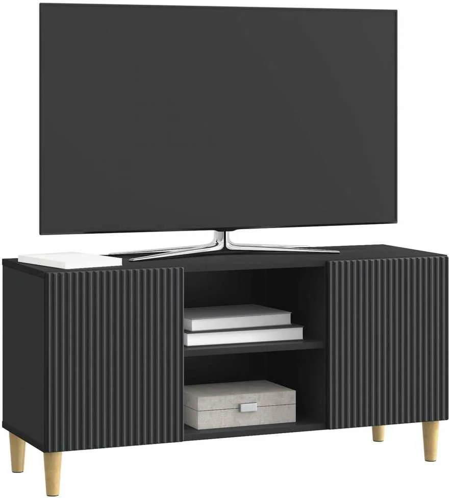 TV staliukas Televizoriaus spintelė 102 x 34,5 x 50 cm Juoda
