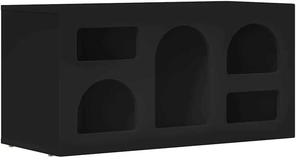 TV staliukas Televizoriaus spintelė ELST 80 x 35 x 40 cm Juoda