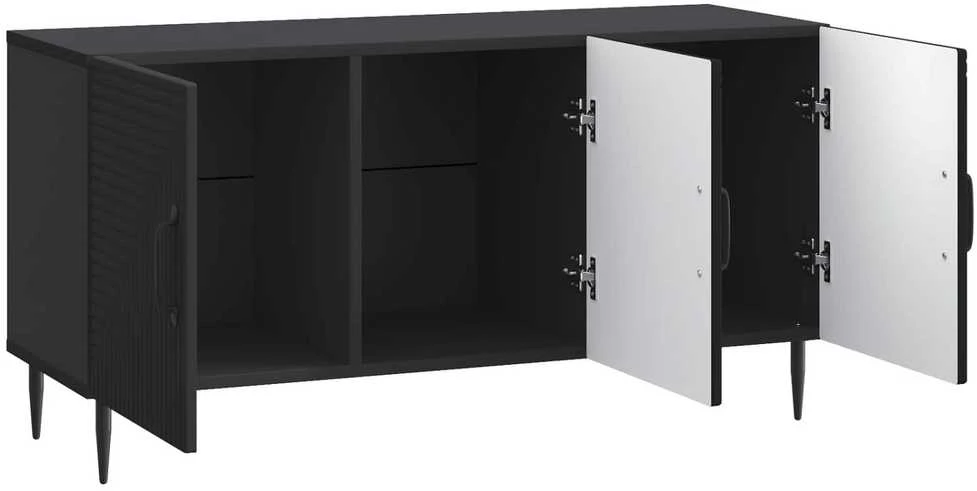 TV staliukas Televizoriaus spintelė Juoda 99 x 34,5 x 50 cm Apdirbta mediena