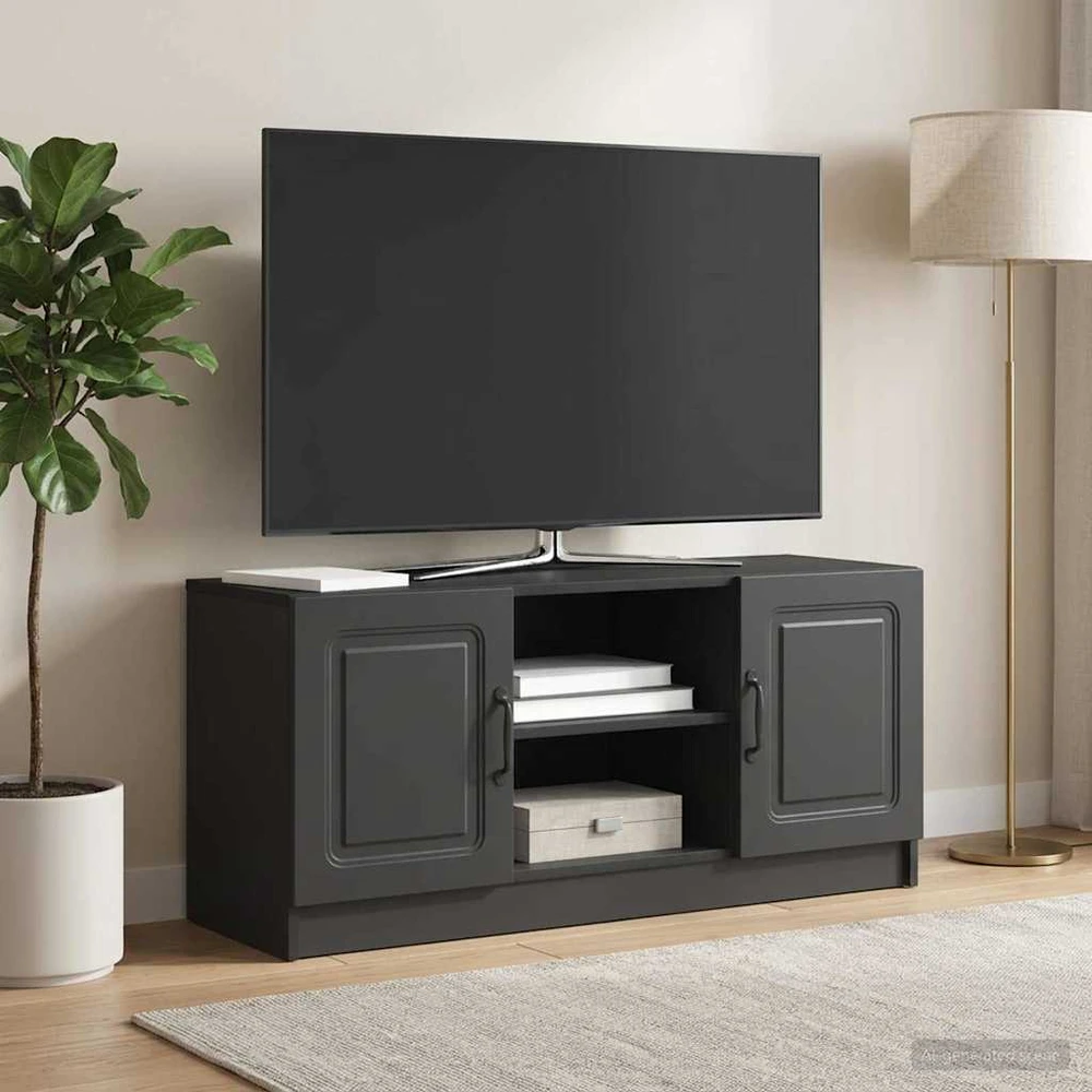 TV staliukas Televizoriaus spintelė Juoda 102 x 34,5 x 47 cm