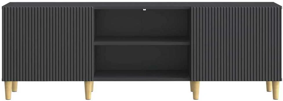 TV staliukas Televizoriaus spintelė Juoda 150 x 31 x 50 cm Apdirbta mediena