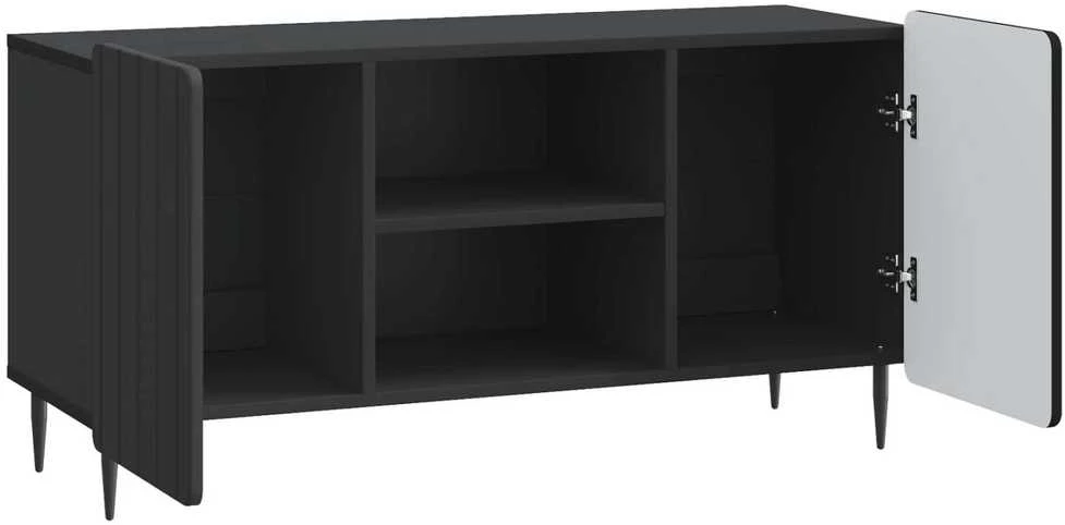 TV staliukas Televizoriaus spintelė 102 x 34,5 x 52 cm Juoda