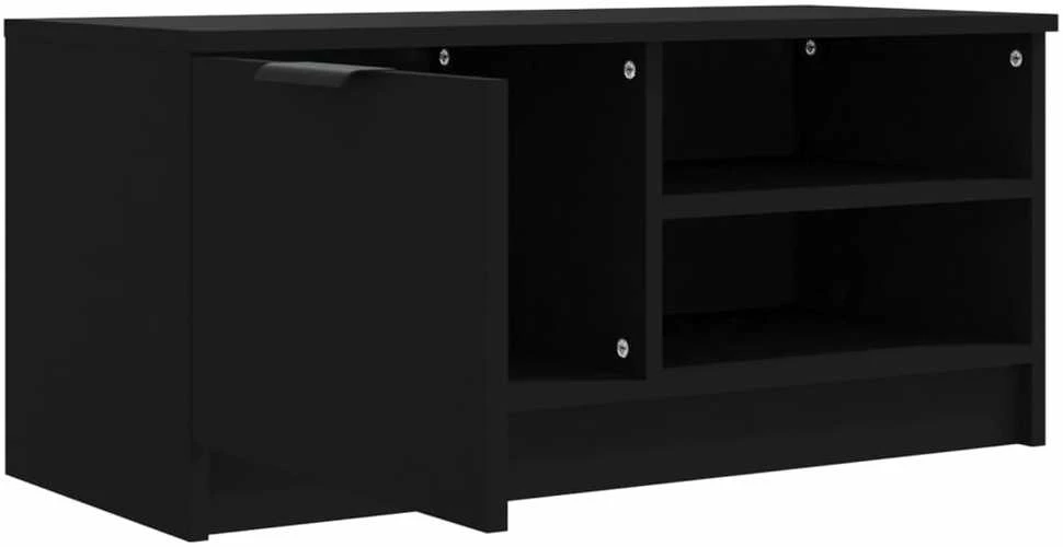 TV staliukas Televizoriaus spintelė, juoda, 80x35x36,5cm, apdirbta mediena