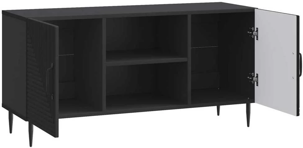 TV staliukas Televizoriaus spintelė Juoda 102 x 34,5 x 50 cm