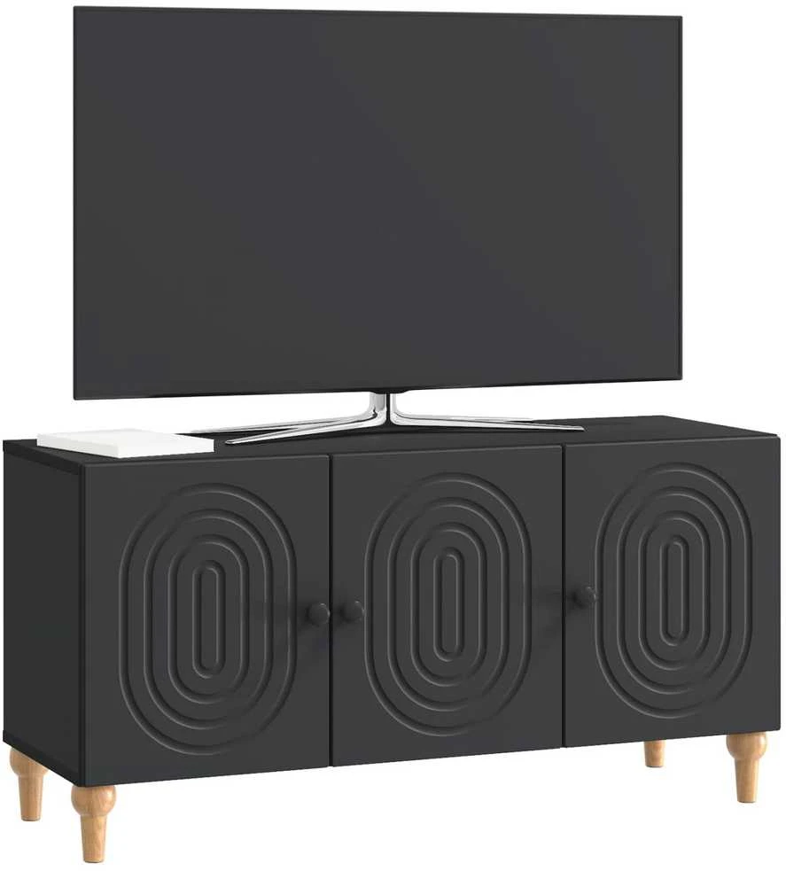 TV staliukas Televizoriaus spintelė 99 x 34,5 x 50 cm Juoda Apdirbta mediena