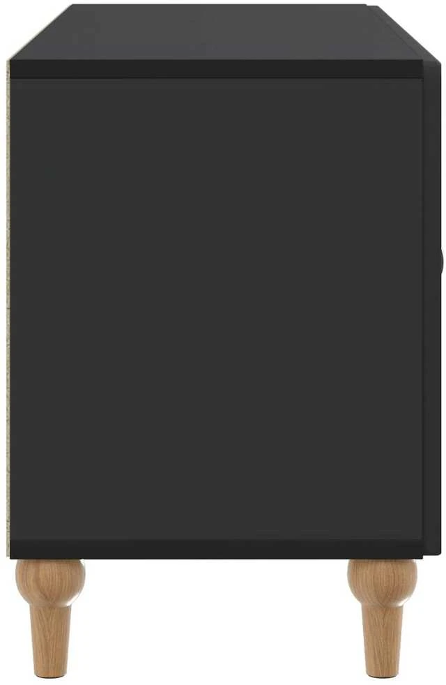 TV staliukas Televizoriaus spintelė 99 x 34,5 x 50 cm Juoda Apdirbta mediena
