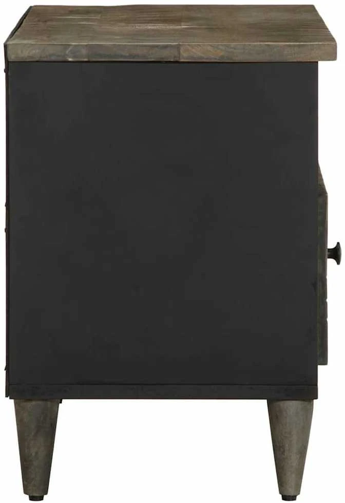 TV staliukas Televizoriaus spintelė, juoda, 80x33x46cm, mango masyvas