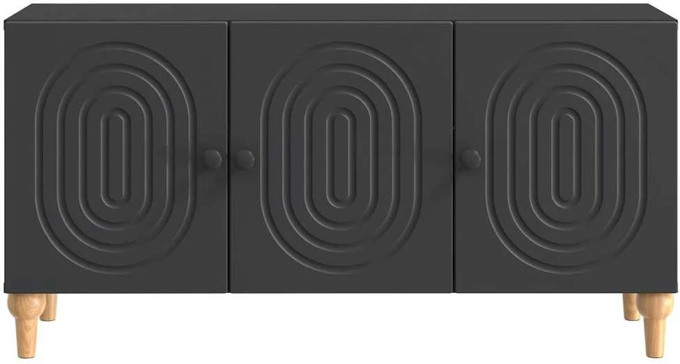 TV staliukas Televizoriaus spintelė 99 x 34,5 x 50 cm Juoda Apdirbta mediena