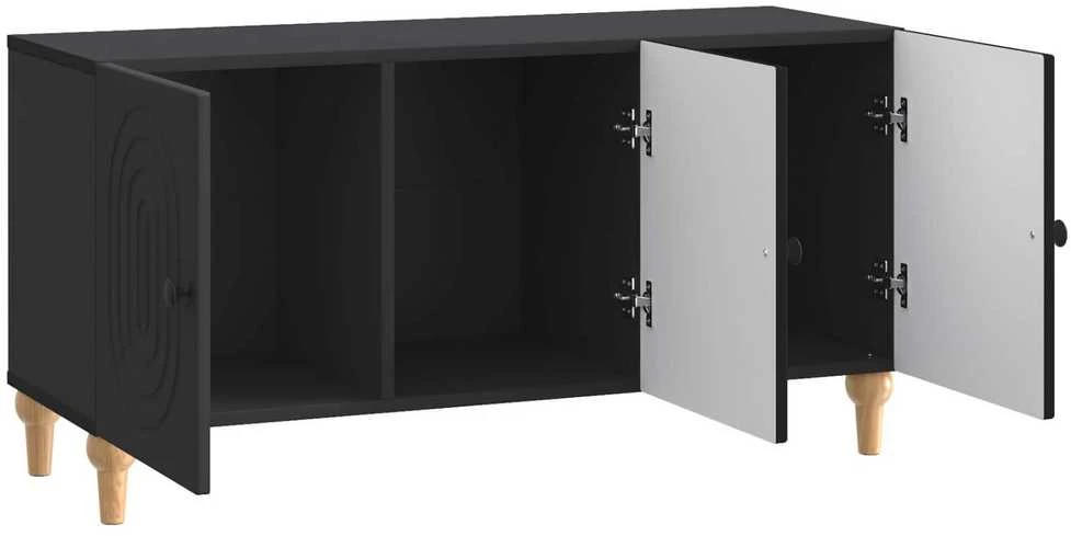 TV staliukas Televizoriaus spintelė 99 x 34,5 x 50 cm Juoda Apdirbta mediena
