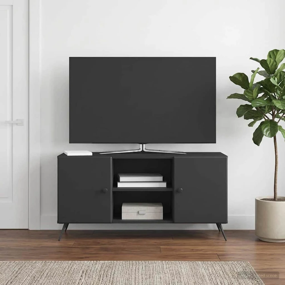 TV staliukas Televizoriaus spintelė 102 x 34,5 x 50 cm Juoda