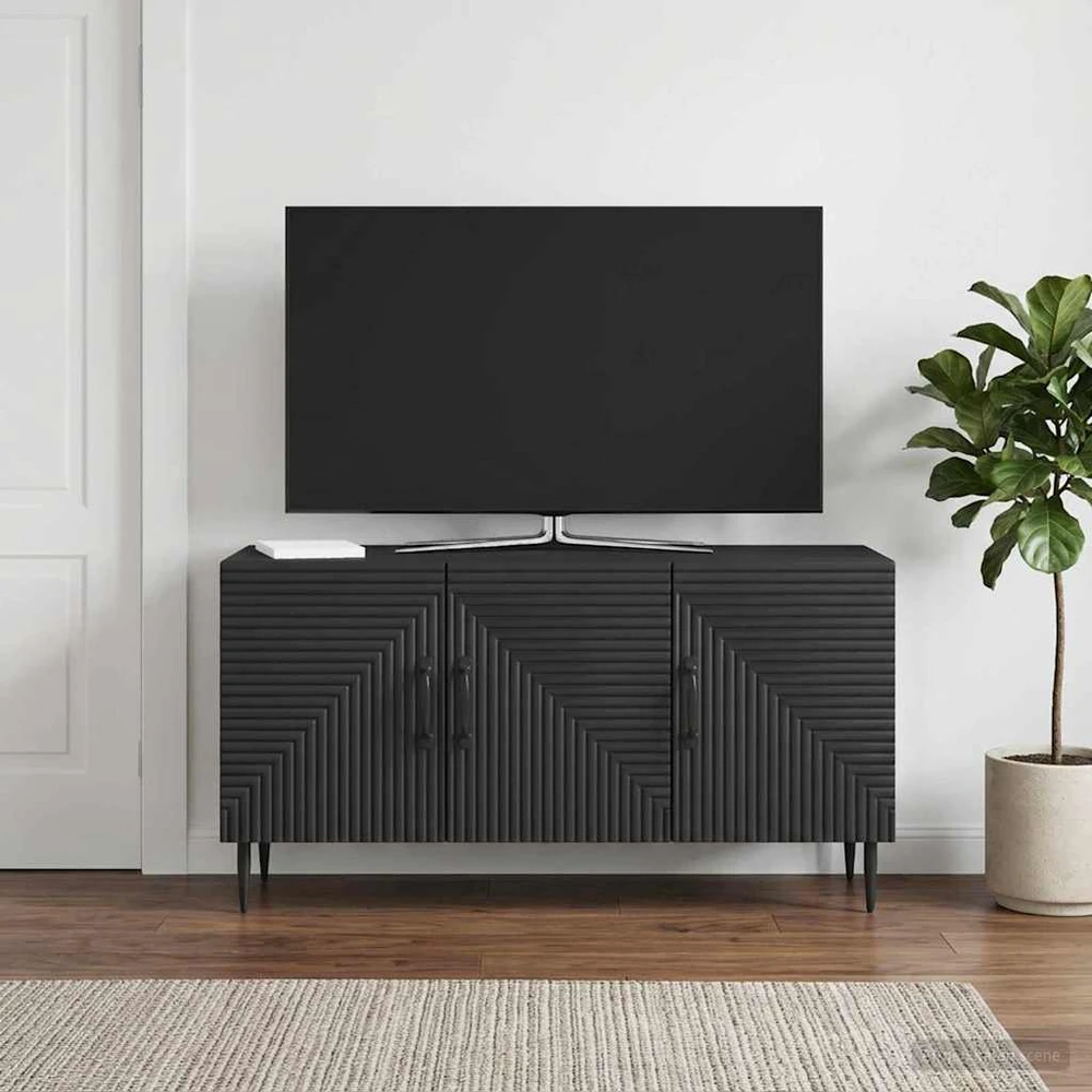 TV staliukas Televizoriaus spintelė Juoda 99 x 34,5 x 50 cm Apdirbta mediena