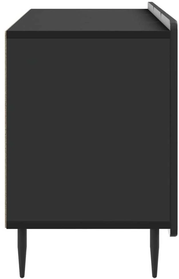 TV staliukas Televizoriaus spintelė 99 x 34,5 x 52 cm Juoda Apdirbta mediena