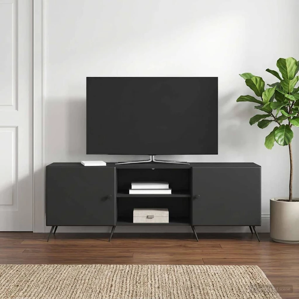 TV staliukas Televizoriaus spintelė 150 x 31 x 50 cm Juoda Apdirbta mediena
