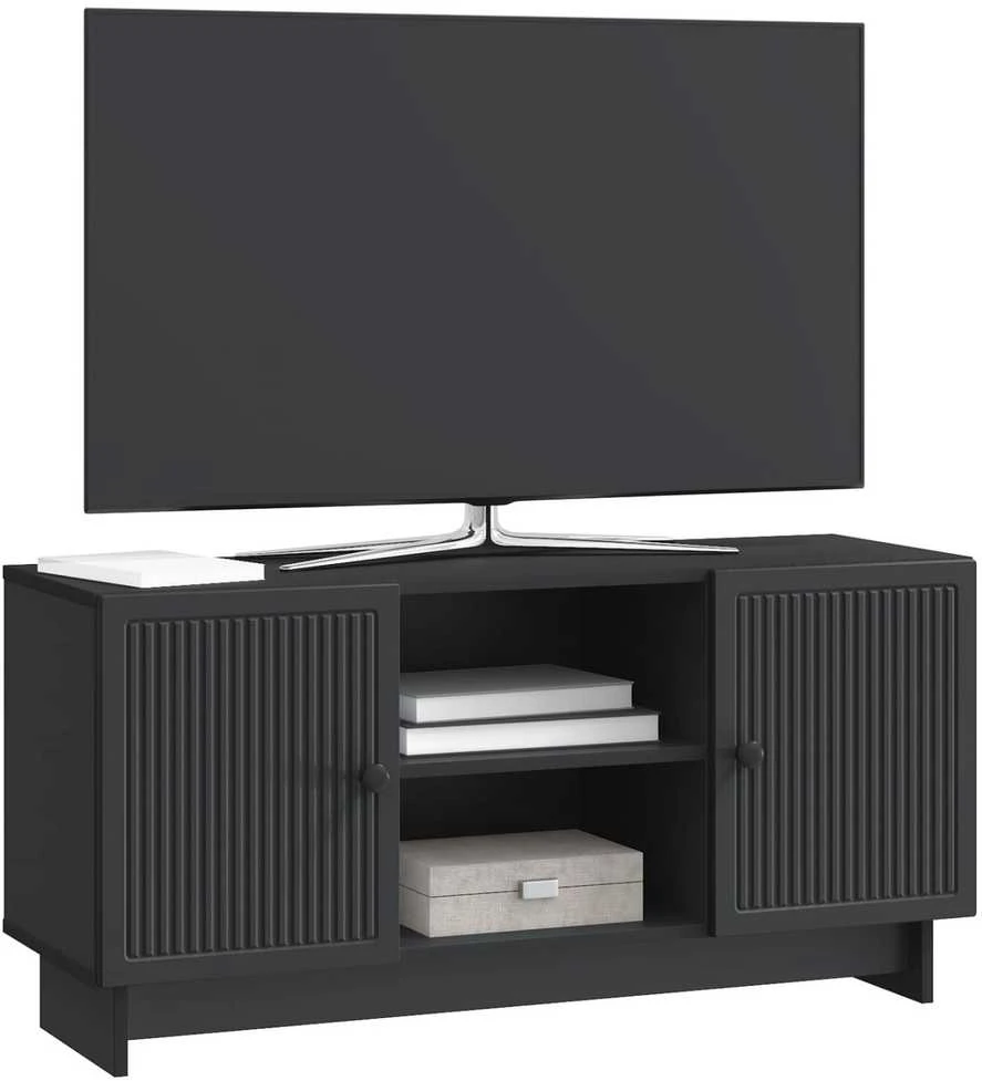 TV staliukas Televizoriaus spintelė 102 x 34,5 x 50 cm Juoda