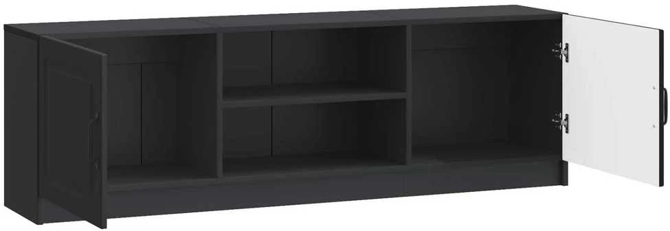 TV staliukas Televizoriaus spintelė Juoda 150 x 31 x 47 cm Apdirbta mediena
