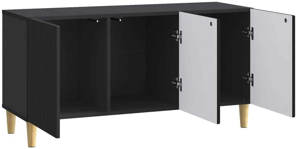 TV staliukas Televizoriaus spintelė 99 x 34,5 x 50 cm Juoda Apdirbta mediena