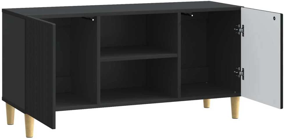 TV staliukas Televizoriaus spintelė 102 x 34,5 x 50 cm Juoda