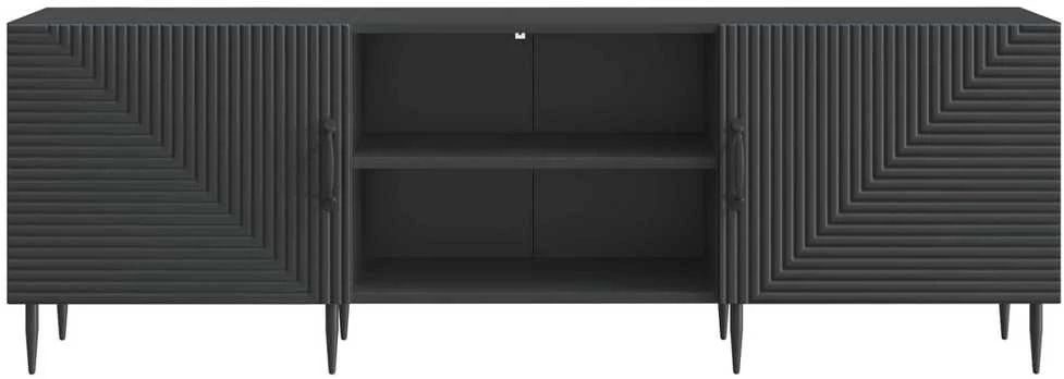 TV staliukas Televizoriaus spintelė 150 x 31 x 50 cm Juoda Apdirbta mediena