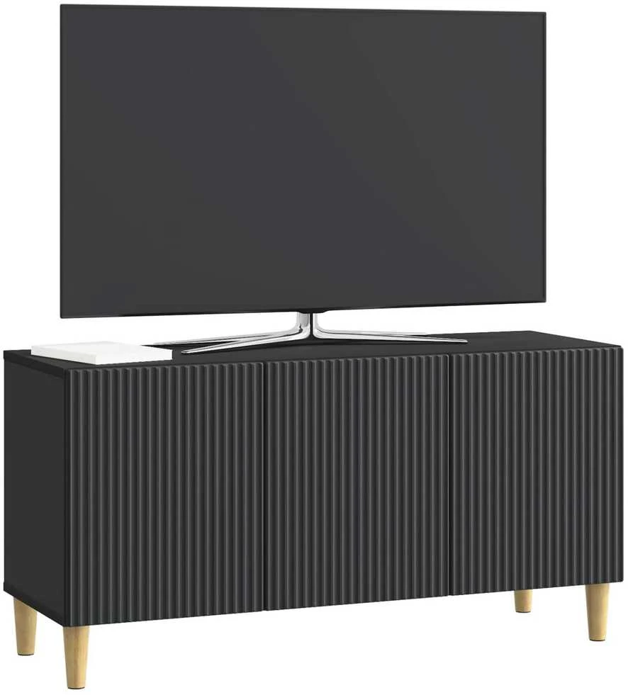TV staliukas Televizoriaus spintelė 99 x 34,5 x 50 cm Juoda Apdirbta mediena