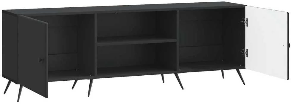 TV staliukas Televizoriaus spintelė 150 x 31 x 50 cm Juoda Apdirbta mediena