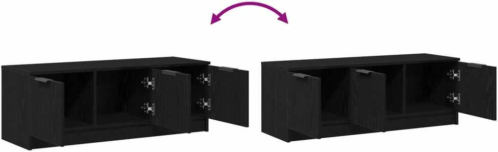 TV staliukas Televizoriaus spintelė 102 x 35 x 36,5 cm Juodas ąžuolas