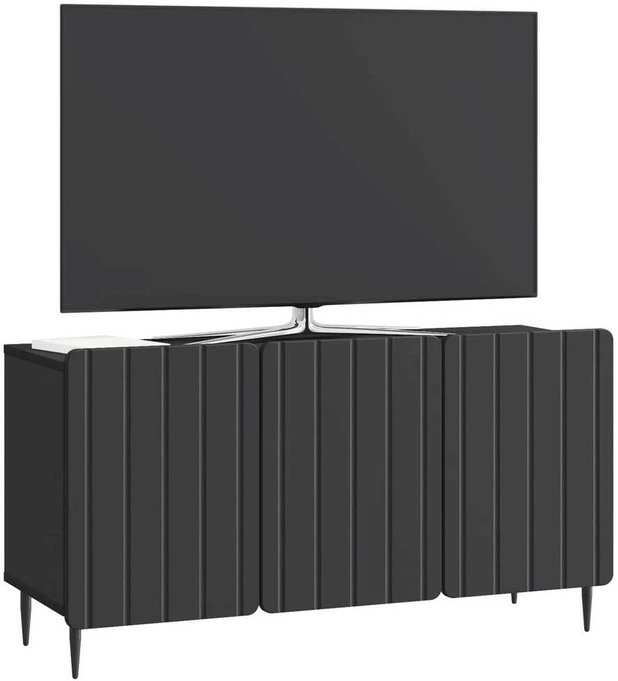 TV staliukas Televizoriaus spintelė 99 x 34,5 x 52 cm Juoda Apdirbta mediena