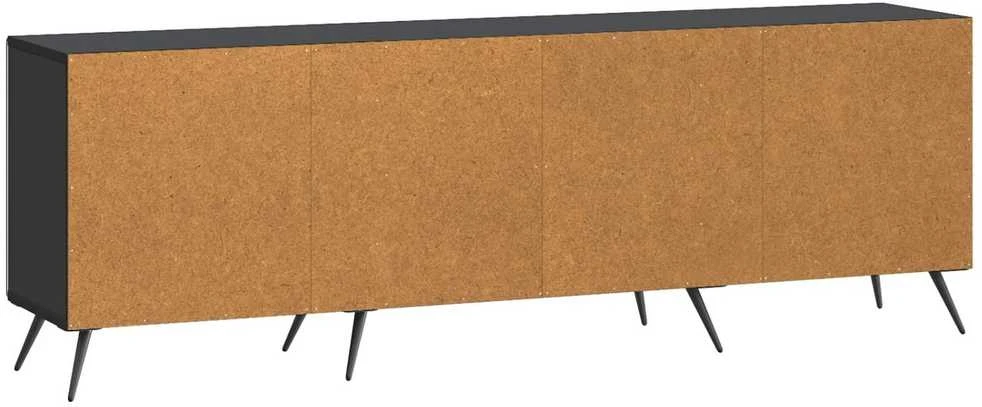TV staliukas Televizoriaus spintelė 150 x 31 x 50 cm Juoda Apdirbta mediena