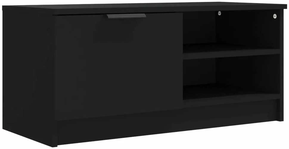 TV staliukas Televizoriaus spintelė, juoda, 80x35x36,5cm, apdirbta mediena