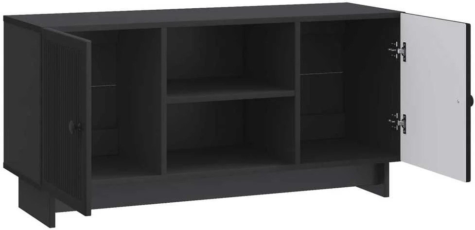 TV staliukas Televizoriaus spintelė 102 x 34,5 x 50 cm Juoda