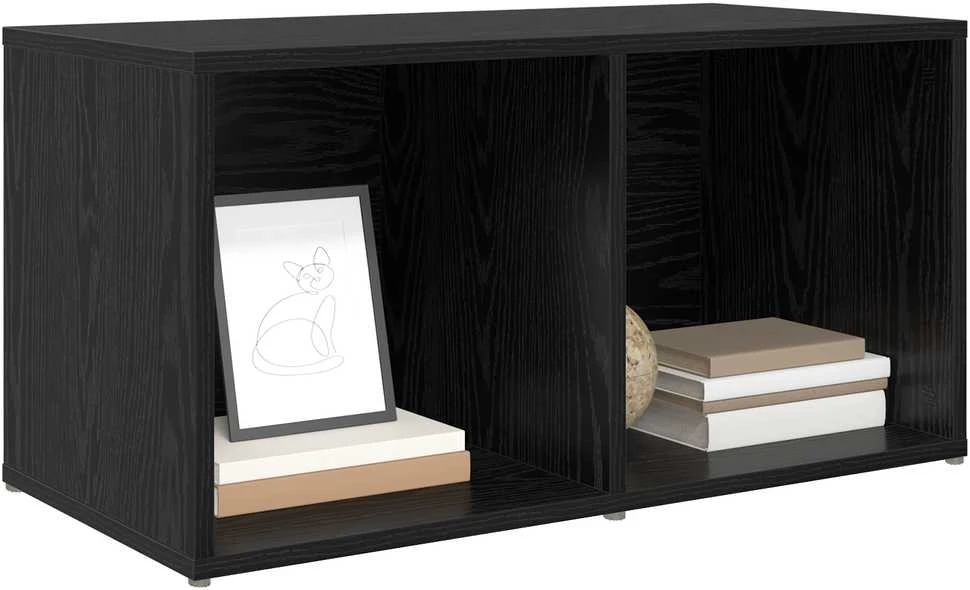 TV staliukas TV spintelių komplektas 72 x 35 x 37 cm Juoda Apdirbta mediena