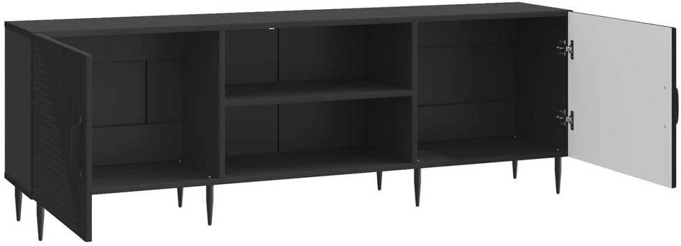 TV staliukas Televizoriaus spintelė 150 x 31 x 50 cm Juoda Apdirbta mediena