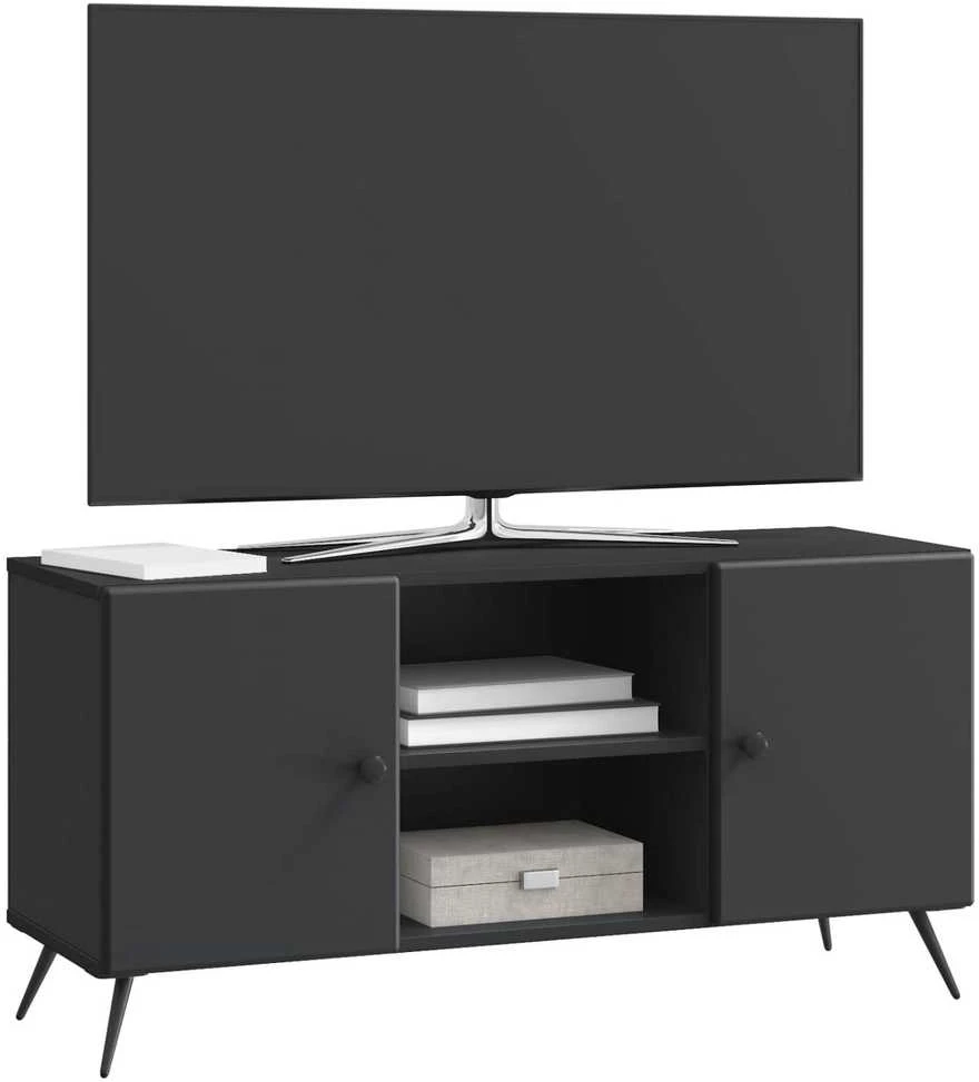 TV staliukas Televizoriaus spintelė 102 x 34,5 x 50 cm Juoda