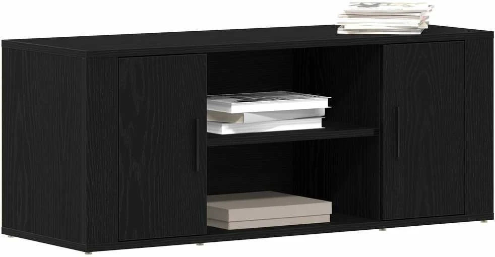 TV staliukas Televizoriaus spintelė 100 x 35 x 40 cm juoda ąžuolo