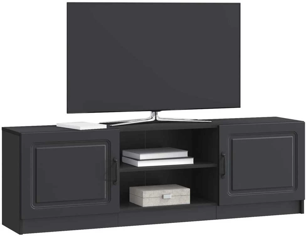 TV staliukas Televizoriaus spintelė Juoda 150 x 31 x 47 cm Apdirbta mediena